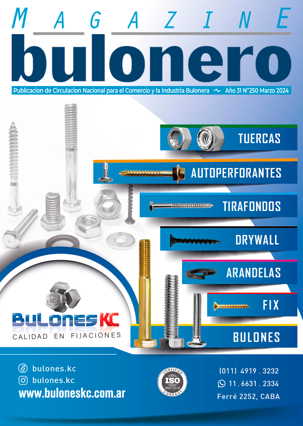 Tapa Magazine Bulonero 250